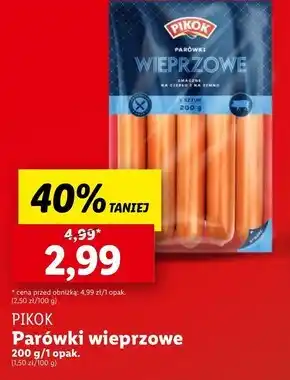 Lidl Parówki pikok oferta