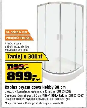 OBI Kabina prysznicowa oferta