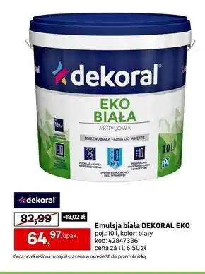Leroy Merlin Emulsja biała dekoral oferta