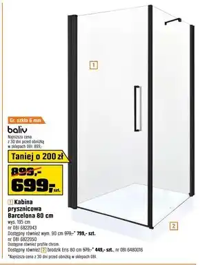 OBI Kabina prysznicowa baliv oferta