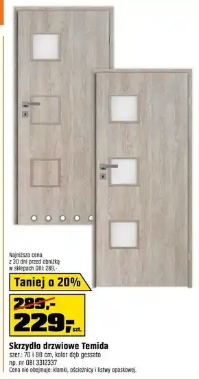OBI Skrzydło drzwiowe oferta