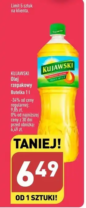 ALDI Kujawski olej rzepakowy z pierwszego tłoczenia 1 l oferta