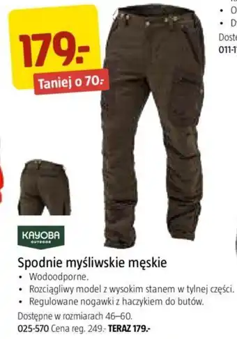Jula KAYOBA Spodnie myśliwskie męskie oferta