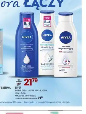 Drogerie Natura Nivea odżywcze mleczko do ciała 400 ml oferta
