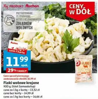 Auchan Flaki wołowe krojone 900 g oferta