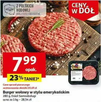 Auchan Burger wołowy w stylu amerykańskim 280 g oferta
