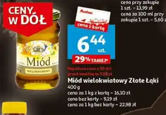 Auchan Miód wielokwiatowy Złote Łąki 400 g oferta