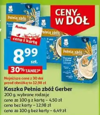 Auchan Kaszka Pełnia zbóż Gerber 200 g oferta
