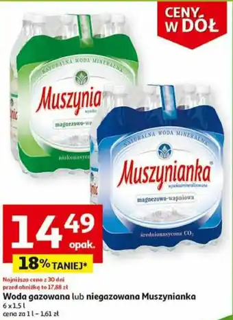 Woda gazowana lub niegazowana Muszynianka 6 x 1,5 l