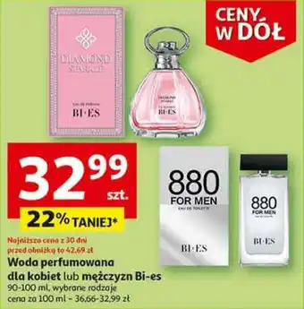 Auchan Woda perfumowana dla kobiet lub mężczyzn Bi-es 90-100 ml oferta