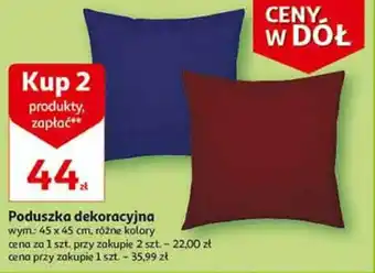 Auchan Poduszka dekoracyjna 45 x 45 cm, 2 szt. oferta