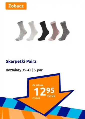 Action Skarpetki Pairz 5 par oferta