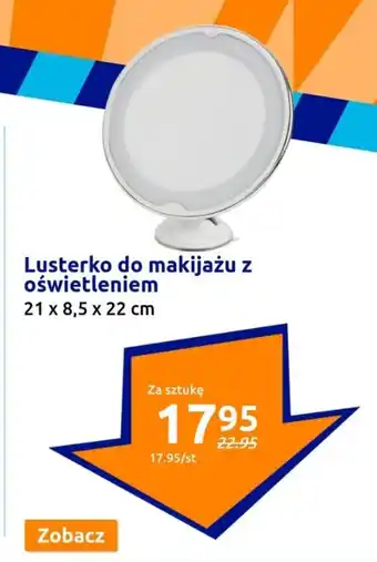 Action Lusterko do makijażu z oświetleniem 21 x 8,5 x 22 cm oferta