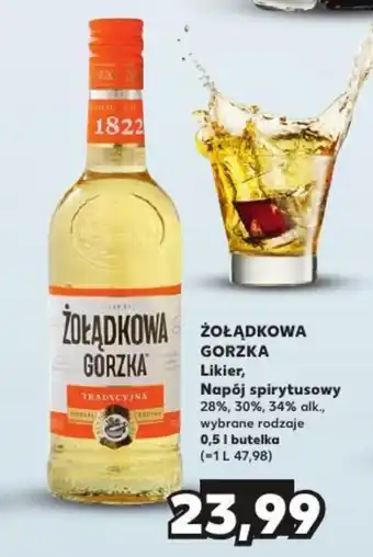 Kaufland ŻOŁĄDKOWA GORZKA Likier, Napój spirytusowy 0,5 l oferta