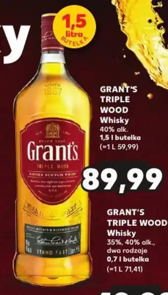 Kaufland GRANT'S TRIPLE WOOD Whisky 1,5 l oferta