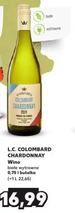 Kaufland L.C. COLOMBARD CHARDONNAY Wino 0,75l oferta