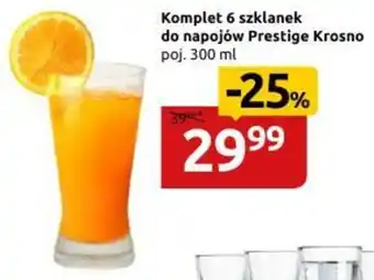 Black Red White Komplet 6 szklanek do napojów Prestige Krosno poj. 300 ml oferta