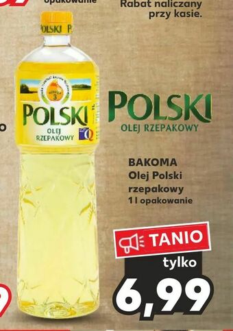 Kaufland BAKOMA Olej Polski rzepakowy oferta
