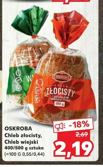 Kaufland OSKROBA Chleb złocisty, Chleb wiejski oferta