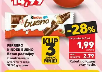 Kaufland FERRERO KINDER BUENO Baton podwójny z nadzieniem oferta