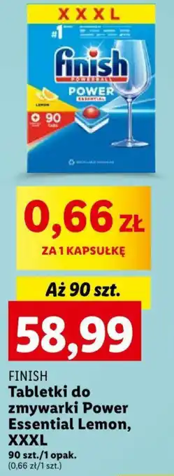 Lidl Tabletki do zmywarki Power Essential Lemon, XXXL 90 szt./1 opak. oferta
