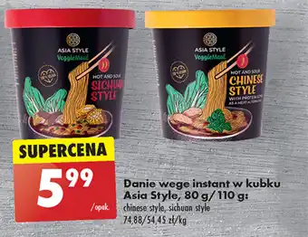 Danie wege instant w kubku Asia Style, 80 g/110 g