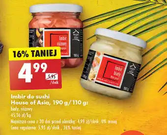 Biedronka Imbir do sushi House of Asia, 190 g/110 g oferta