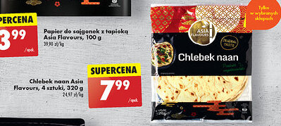 Biedronka Chlebek naan Asia Flavours, 4 sztuki, 320 g oferta
