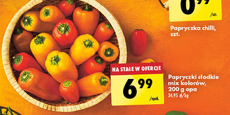Biedronka Papryczki słodkie mix kolorów, 200 g oferta
