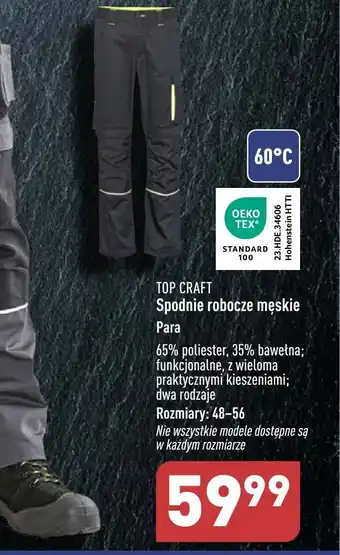 ALDI Spodnie robocze męskie oferta