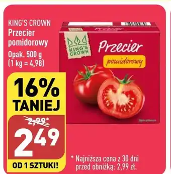 ALDI Przecier pomidorowy king's crown oferta