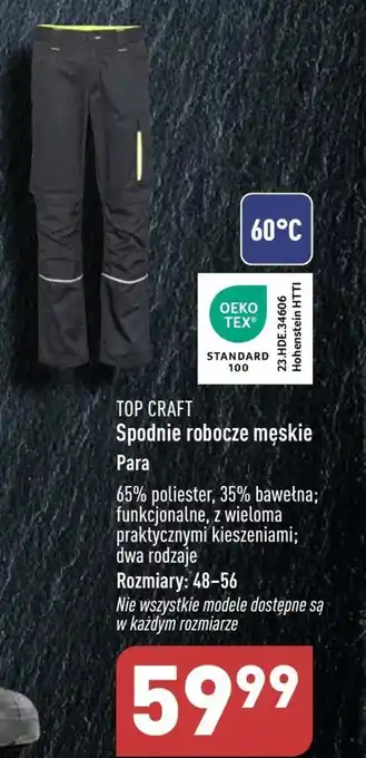 ALDI Spodnie robocze top craft oferta