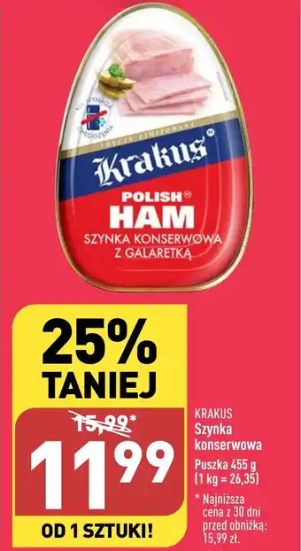 ALDI Szynka konserwowa Puszka 455 g oferta