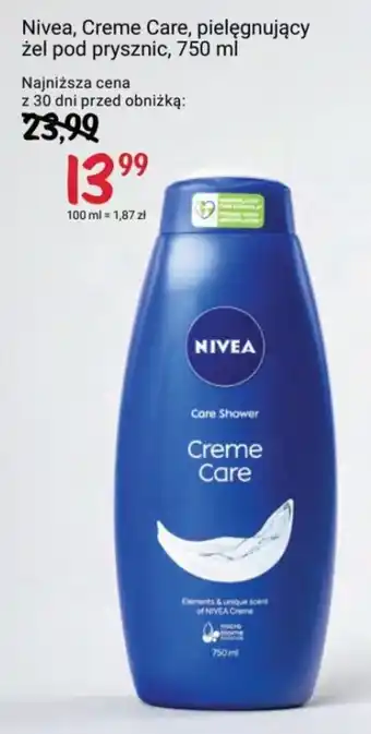 Rossmann Nivea, Creme Care, pielęgnujący żel pod prysznic, 750 ml oferta