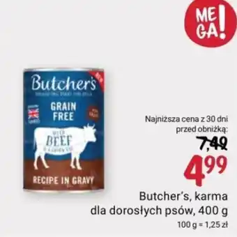 Rossmann Butcher's, karma dla dorosłych psów, 400 g oferta