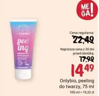 Rossmann Onlybio, peeling do twarzy, 75 ml oferta