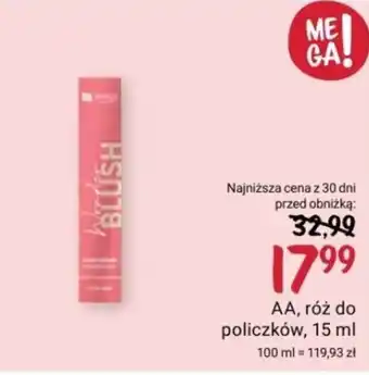 Rossmann AA, róż do policzków, 15 ml oferta