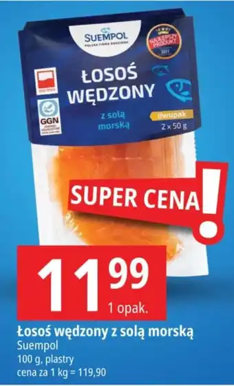 E.Leclerc Łosoś wędzony z solą morską 100 g oferta
