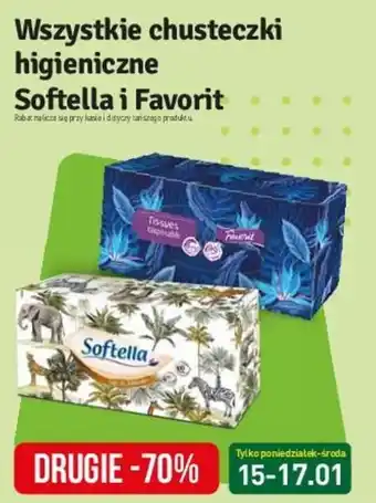 Stokrotka Wszystkie chusteczki higieniczne Softella i Favorit oferta