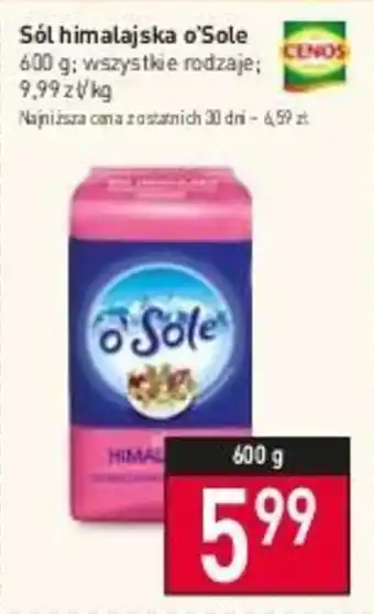 Stokrotka Sól himalajska o'Sole 600 g oferta