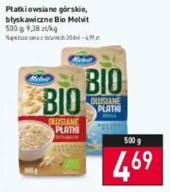 Stokrotka Płatki owsiane górskie, błyskawiczne Bio Melvit 500 g oferta
