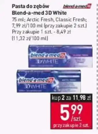 Stokrotka Pasta do zębów blend a med Blend-a-med 3D White 75 ml oferta