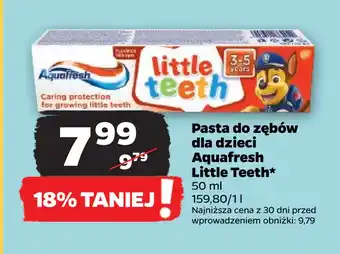 Netto Pasta do zębów dla dzieci aquafresh little teeth oferta