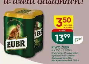 Chata Polska Żubr piwo jasne 2 l (4 x 0,5 l) oferta