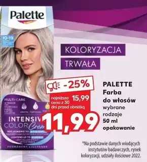 Kaufland Palette intensive color creme farba do włosów w kremie rozjaśniacz 10-19 chłodny srebrny blond oferta