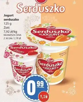 Społem Zott serduszko jogurt 125 g oferta