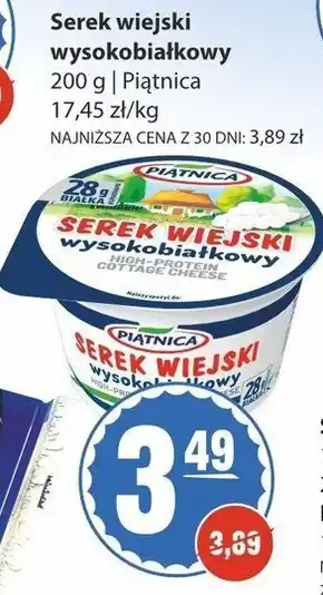Społem Piątnica serek wiejski wysokobiałkowy 200 g oferta