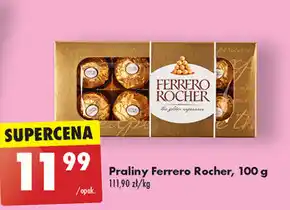Biedronka Ferrero rocher chrupiący wafelek z kremowym nadzieniem i orzechem laskowym w czekoladzie 100 g oferta
