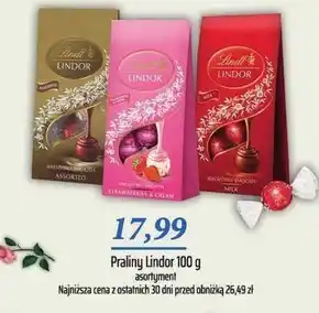 Społem Lindt lindor praliny z czekolady mlecznej z nadzieniem 100 g oferta
