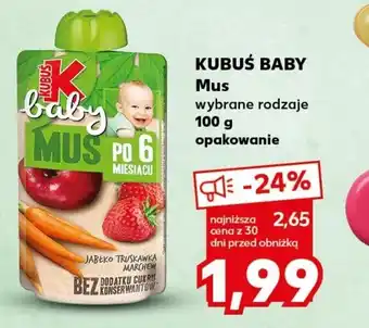 Kaufland KUBUŚ BABY Mus 100 g oferta